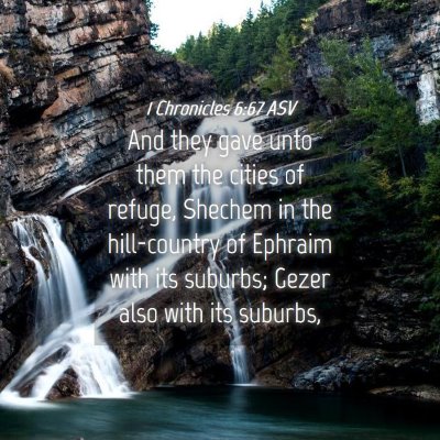 Picture 04 - 1 Chronicles 6:67 ASV - And they gave unto them the cities of refuge, - Bible Verse Picture