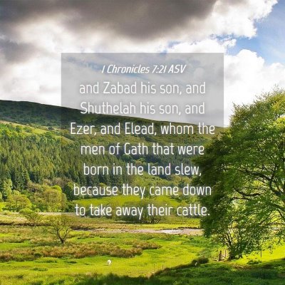 Picture 04 - 1 Chronicles 7:21 ASV - and Zabad his son, and Shuthelah his son, and - Bible Verse Picture