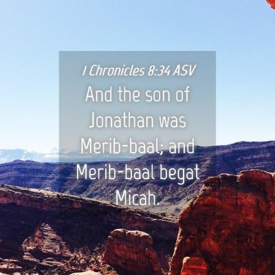 Picture 04 - 1 Chronicles 8:34 ASV - And the son of Jonathan was Merib-baal; and - Bible Verse Picture