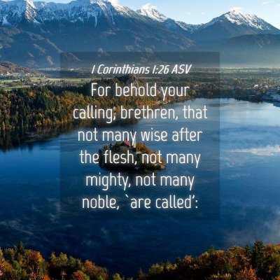 Picture 04 - 1 Corinthians 1:26 ASV - For behold your calling, brethren, that not many - Bible Verse Picture