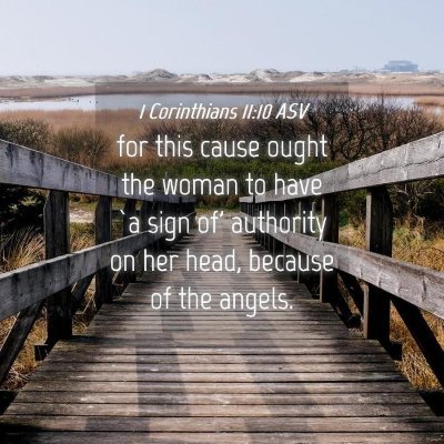 Picture 04 - 1 Corinthians 11:10 ASV - for this cause ought the woman to have `a sign - Bible Verse Picture