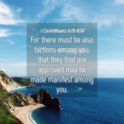 Picture 04 - 1 Corinthians 11:19 ASV - For there must be also factions among you, that - Bible Verse Picture