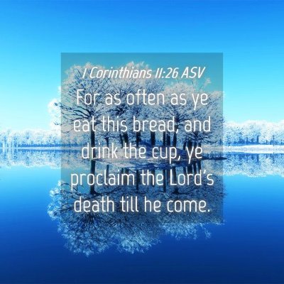 Picture 04 - 1 Corinthians 11:26 ASV - For as often as ye eat this bread, and drink the - Bible Verse Picture