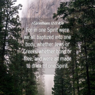 Picture 04 - 1 Corinthians 12:13 ASV - For in one Spirit were we all baptized into one - Bible Verse Picture