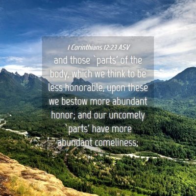 Picture 04 - 1 Corinthians 12:23 ASV - and those `parts' of the body, which we think to - Bible Verse Picture