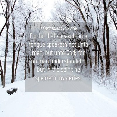 Picture 04 - 1 Corinthians 14:2 ASV - For he that speaketh in a tongue speaketh not - Bible Verse Picture