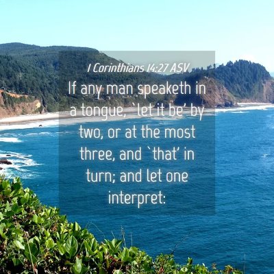Picture 04 - 1 Corinthians 14:27 ASV - If any man speaketh in a tongue, `let it be' by - Bible Verse Picture
