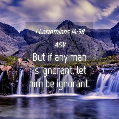 Picture 04 - 1 Corinthians 14:38 ASV - But if any man is ignorant, let him be - Bible Verse Picture