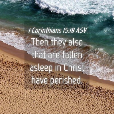 Picture 04 - 1 Corinthians 15:18 ASV - Then they also that are fallen asleep in Christ - Bible Verse Picture