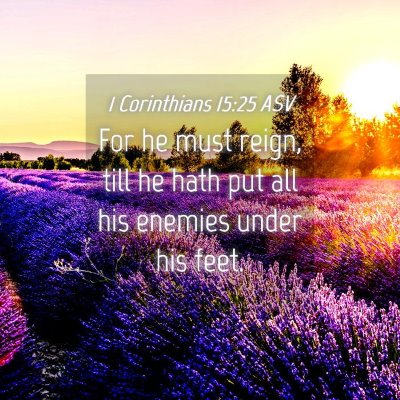Picture 04 - 1 Corinthians 15:25 ASV - For he must reign, till he hath put all his - Bible Verse Picture