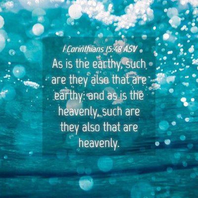 Picture 04 - 1 Corinthians 15:48 ASV - As is the earthy, such are they also that are - Bible Verse Picture