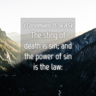 Picture 04 - 1 Corinthians 15:56 ASV - The sting of death is sin; and the power of sin - Bible Verse Picture