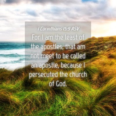 Picture 04 - 1 Corinthians 15:9 ASV - For I am the least of the apostles, that am not - Bible Verse Picture