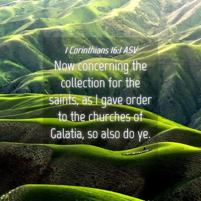 Picture 04 - 1 Corinthians 16:1 ASV - Now concerning the collection for the saints, as - Bible Verse Picture