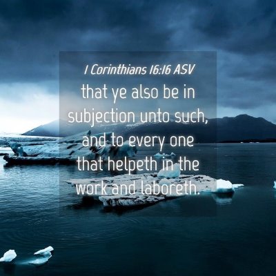 Picture 04 - 1 Corinthians 16:16 ASV - that ye also be in subjection unto such, and to - Bible Verse Picture
