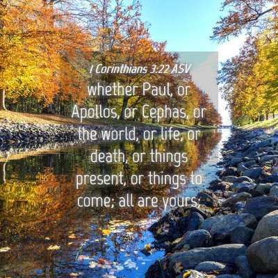Picture 04 - 1 Corinthians 3:22 ASV - whether Paul, or Apollos, or Cephas, or the - Bible Verse Picture