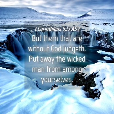 Picture 04 - 1 Corinthians 5:13 ASV - But them that are without God judgeth. Put away - Bible Verse Picture