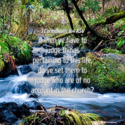 Picture 04 - 1 Corinthians 6:4 ASV - If then ye have to judge things pertaining to - Bible Verse Picture