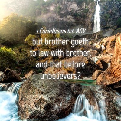 Picture 04 - 1 Corinthians 6:6 ASV - but brother goeth to law with brother, and that - Bible Verse Picture