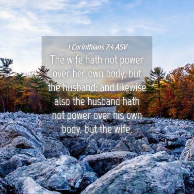 Picture 04 - 1 Corinthians 7:4 ASV - The wife hath not power over her own body, but - Bible Verse Picture