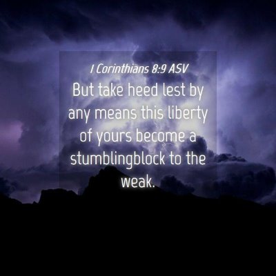 Picture 04 - 1 Corinthians 8:9 ASV - But take heed lest by any means this liberty of - Bible Verse Picture