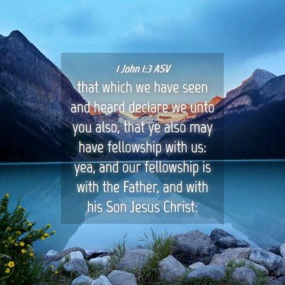 Picture 04 - 1 John 1:3 ASV - that which we have seen and heard declare we unto - Bible Verse Picture