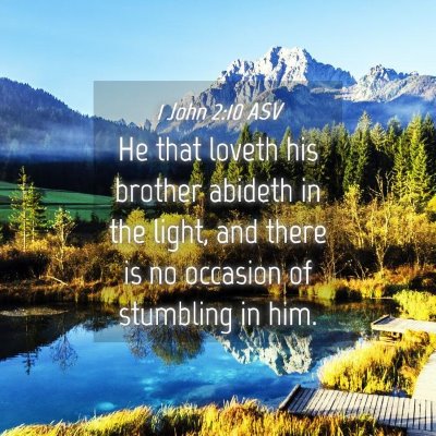 Picture 04 - 1 John 2:10 ASV - He that loveth his brother abideth in the light, - Bible Verse Picture
