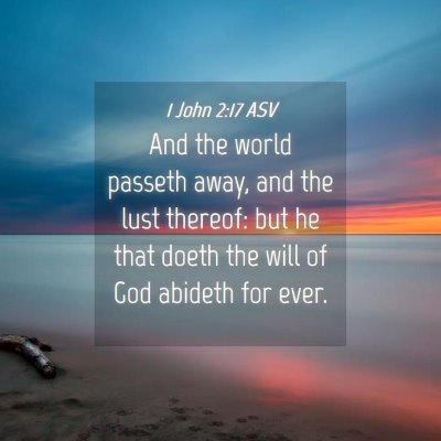 Picture 04 - 1 John 2:17 ASV - And the world passeth away, and the lust thereof: - Bible Verse Picture