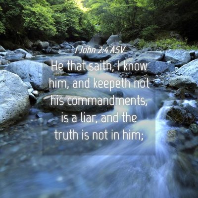 Picture 04 - 1 John 2:4 ASV - He that saith, I know him, and keepeth not his - Bible Verse Picture