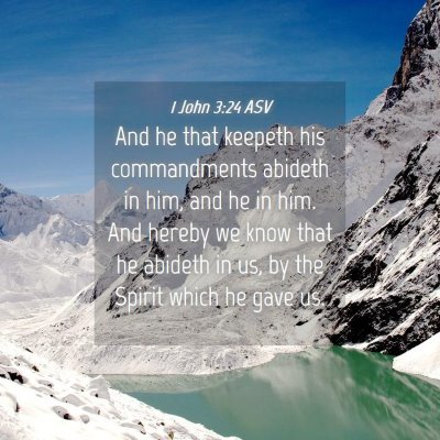 Picture 04 - 1 John 3:24 ASV - And he that keepeth his commandments abideth in - Bible Verse Picture