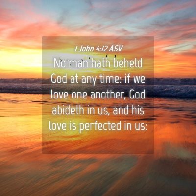 Picture 04 - 1 John 4:12 ASV - No man hath beheld God at any time: if we love - Bible Verse Picture