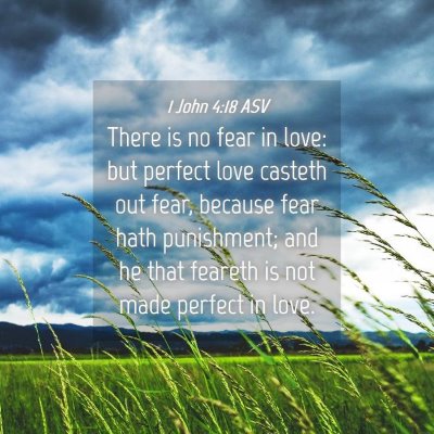 Picture 04 - 1 John 4:18 ASV - There is no fear in love: but perfect love - Bible Verse Picture