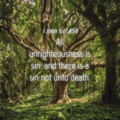 Picture 04 - 1 John 5:17 ASV - All unrighteousness is sin: and there is a sin - Bible Verse Picture