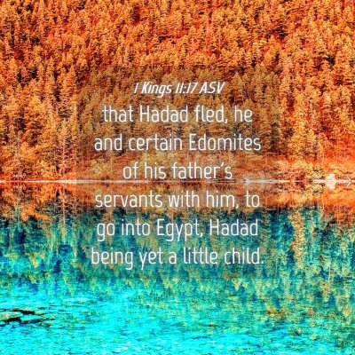 Picture 04 - 1 Kings 11:17 ASV - that Hadad fled, he and certain Edomites of his - Bible Verse Picture