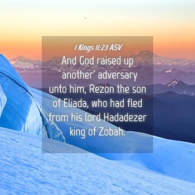Picture 04 - 1 Kings 11:23 ASV - And God raised up `another' adversary unto him, - Bible Verse Picture