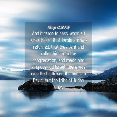 Picture 04 - 1 Kings 12:20 ASV - And it came to pass, when all Israel heard that - Bible Verse Picture