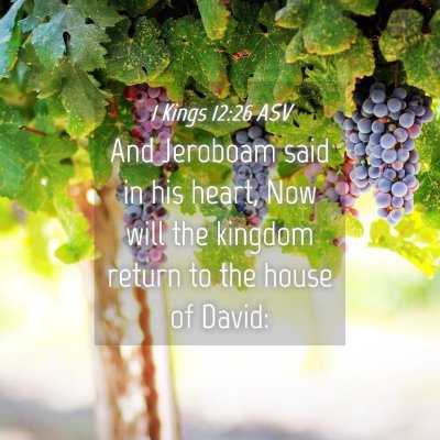 Picture 04 - 1 Kings 12:26 ASV - And Jeroboam said in his heart, Now will the - Bible Verse Picture