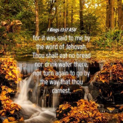 Picture 04 - 1 Kings 13:17 ASV - for it was said to me by the word of Jehovah, - Bible Verse Picture