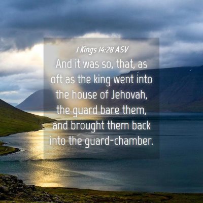 Picture 04 - 1 Kings 14:28 ASV - And it was so, that, as oft as the king went into - Bible Verse Picture