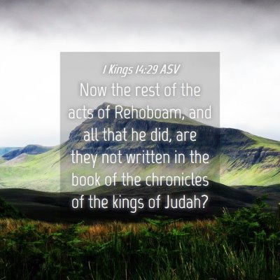 Picture 04 - 1 Kings 14:29 ASV - Now the rest of the acts of Rehoboam, and all - Bible Verse Picture