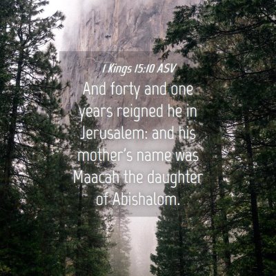 Picture 04 - 1 Kings 15:10 ASV - And forty and one years reigned he in Jerusalem: - Bible Verse Picture
