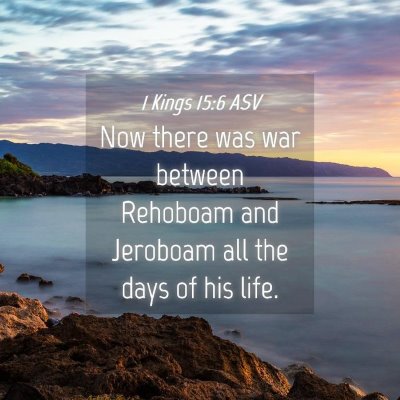 Picture 04 - 1 Kings 15:6 ASV - Now there was war between Rehoboam and Jeroboam - Bible Verse Picture
