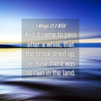 Picture 04 - 1 Kings 17:7 ASV - And it came to pass after a while, that the brook - Bible Verse Picture
