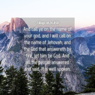Picture 04 - 1 Kings 18:24 ASV - And call ye on the name of your god, and I will - Bible Verse Picture