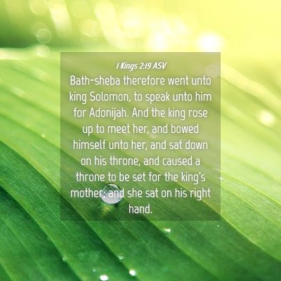 Picture 04 - 1 Kings 2:19 ASV - Bath-sheba therefore went unto king Solomon, to - Bible Verse Picture