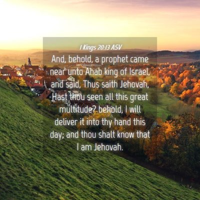Picture 04 - 1 Kings 20:13 ASV - And, behold, a prophet came near unto Ahab king - Bible Verse Picture