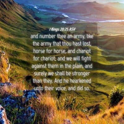 Picture 04 - 1 Kings 20:25 ASV - and number thee an army, like the army that thou - Bible Verse Picture