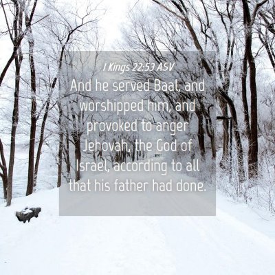 Picture 04 - 1 Kings 22:53 ASV - And he served Baal, and worshipped him, and - Bible Verse Picture
