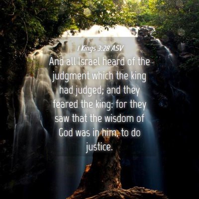 Picture 04 - 1 Kings 3:28 ASV - And all Israel heard of the judgment which the - Bible Verse Picture