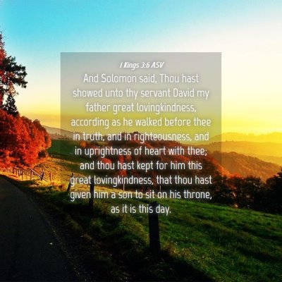 Picture 04 - 1 Kings 3:6 ASV - And Solomon said, Thou hast showed unto thy - Bible Verse Picture